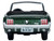 1965 Ford Mustang Convertible Ivy Green Metallic 1/87 HO Scale Diecast Model Car Oxford Diecast 87MU65006