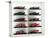 Showcase Wall Mount 5 Tier Display Case White with White Back Panel Mijo Exclusives for 1/64-1/43 Scale Models MJ8850W