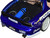 1993 Mazda RX-7 Candy Blue Metallic with Graphics and Chun-Li Diecast Figure Street Fighter Video Game Anime Hollywood Rides Series 1/24 Diecast Model Car Jada 30838