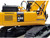 Komatsu PC450LC Excavator Short Boom with Bucket Yellow 1/50 Diecast Model Universal Hobbies UH8004