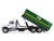 Mack Granite MP Refuse Garbage Truck with Tub Style Roll  Off Container Waste Management White and Green 1/87 HO Diecast Model First Gear 80-0356D