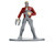 1969 Ford Mustang Silver Metallic and Dark Red and Star Lord Diecast Figure Marvel Guardians of the Galaxy Hollywood Rides Series 1/32 Diecast Model Car Jada 33077