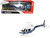 Bell 206 Helicopter Dark Blue and White Police Sky Pilot Series 1/34 Diecast Model New Ray 26073A