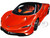 McLaren Speedtail Volcano Orange Metallic with Black Top and Suitcase Accessories 1/18 Model Car Autoart 76088