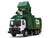 Mack TerraPro Waste Management Refuse Garbage Truck with Heil Half Pack Freedom Front End Loader and CNG Tailgate White and Green with Garbage Bin 1/34 Diecast Model First Gear 10-4006D