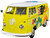 1960 Volkswagen Delivery Van Yellow with Bright White Top and Flower Graphics Hurst Power Flowers Limited Edition to 6550 pieces Worldwide 1/24 Diecast Model Car M2 Machines 40300-99B