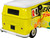 1960 Volkswagen Delivery Van Yellow with Bright White Top and Flower Graphics Hurst Power Flowers Limited Edition to 6550 pieces Worldwide 1/24 Diecast Model Car M2 Machines 40300-99B