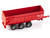 Massey Ferguson 8480 Dyna VT Tractor Red with Silver Top and Krampe Dump Trailer Red 1/87 HO Diecast Models Siku SK1844