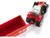 Massey Ferguson 8480 Dyna VT Tractor Red with Silver Top and Krampe Dump Trailer Red 1/87 HO Diecast Models Siku SK1844