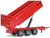 Massey Ferguson 8480 Dyna VT Tractor Red with Silver Top and Krampe Dump Trailer Red 1/87 HO Diecast Models Siku SK1844