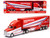 Kenworth Semi Truck Red and White Team Honda HRC 1/32 Diecast Model New Ray NR10893
