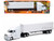 Peterbilt 387 Truck with Dry Goods Trailer White Long Haul Trucker Series 1/43 Diecast Model New Ray SS-15553D