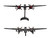 Northrup P 61 Black Widow Fighter Aircraft Lady in the Dark 548th Night Fighter Squadron United States Army Air Forces 1/120 Diecast Model Airplane Postage Stamp PS5334-2
