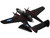 Northrup P 61 Black Widow Fighter Aircraft Lady in the Dark 548th Night Fighter Squadron United States Army Air Forces 1/120 Diecast Model Airplane Postage Stamp PS5334-2
