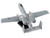 Fairchild Republic A 10 Thunderbolt II Warthog Aircraft 163rd Fighter Squadron Blacksnakes United States Air Force 1/140 Diecast Model Airplane Postage Stamp PS5375-3