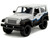 2007 Jeep Wrangler Gray and Black with Blue and White Stripes with Extra Wheels Just Trucks Series 1/24 Diecast Model Car Jada 34194