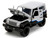 2007 Jeep Wrangler Gray and Black with Blue and White Stripes with Extra Wheels Just Trucks Series 1/24 Diecast Model Car Jada 34194
