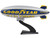 Goodyear Blimp Silver Metallic with Blue and Yellow Graphics #1 in Tires 1/350 Diecast Model Airplane Postage Stamp PS5411-1