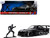 1995 Mazda RX 7 RHD Right Hand Drive Black and Black Panther Diecast Figure The Avengers Hollywood Rides Series 1/32 Diecast Model Car Jada 33078