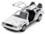 DMC DeLorean Time Machine Brushed Metal Frost Version Back to the Future 1985 Movie Hollywood Rides Series 1/32 Diecast Model Car Jada 34785