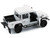 Land Rover Defender 110 Pickup Truck White with Extra Wheels 1/64 Diecast Model Car BM Creations 64B0199