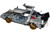 DeLorean Brushed Metal Time Machine Train Wheel Version with Lights Back to the Future Part III 1990 Movie Hollywood Rides Series 1/24 Diecast Model Car Jada 34996