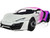 Lykan Hypersport White Pink and Purple Gradient Pink Slips Series 1/24 Diecast Model Car Jada 35058