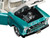 1957 Chevrolet 3100 Stepside Pickup Truck Lowrider Turquoise Metallic and White with White Interior Get Low Series 1/24 Diecast Model Car Motormax 79032tur