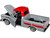1958 Chevrolet Apache Fleetside Pickup Truck Lowrider Gray with Red Top Get Low Series 1/24 Diecast Model Car Motormax 79033gry