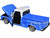 1966 GMC C1000 Fenderside Pickup Truck Lowrider Blue with White Top Get Low Series 1/24 Diecast Model Car Motormax 79035bl