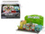 Hollywood 100 Walk of Fame Diorama with Pink Convertible and Double Decker Bus Nano Scene Series Model Jada 34807