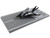 Lockheed F 117 Nighthawk Stealth Aircraft Black United States Air Force with Runway Section Diecast Model Airplane Runway24 RW100