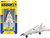 Grumman F 14 Tomcat Fighter Aircraft Gray with Red Stripes United States Navy Test Aircraft with Runway Section Diecast Model Airplane Runway24 RW110