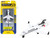 Private Jet Commercial Aircraft White with Black Tail N452IJ with Runway Section Diecast Model Airplane Runway24 RW205
