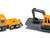Truck with Low Loader Trailer and Excavator Yellow Diecast Model Siku 1611