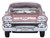 1958 Chevrolet Impala Sport Cay Coral Pink Metallic with White Top 1/87 HO Scale Diecast Model Car Oxford Diecast 87CIS58001