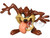 1967 Chevrolet El Camino Brown and Beige with Graphics and Tasmanian Devil Taz Diecast Figure Looney Tunes Hollywood Rides Series 1/24 Diecast Model Car Jada JA35130