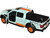 2017 Ford F 150 Raptor Pickup Truck Light Blue with Orange Stripes Gulf Oil Gulf Die Cast Collection 1/24 1/27 Diecast Model Car Motormax 79665GULF