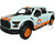 2017 Ford F 150 Raptor Pickup Truck Light Blue with Orange Stripes Gulf Oil Gulf Die Cast Collection 1/24 1/27 Diecast Model Car Motormax 79665GULF