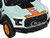 2017 Ford F 150 Raptor Pickup Truck Light Blue with Orange Stripes Gulf Oil Gulf Die Cast Collection 1/24 1/27 Diecast Model Car Motormax 79665GULF