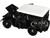Toyota FJ40 Land Cruiser Black with White Top 1/24 Diecast Model Car Motormax 79323BK