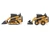 CAT Caterpillar 272D2 Skid Steer Loader Yellow and CAT Caterpillar 297D2 Compact Track Loader Yellow Set of 2 pieces 1/64 Diecast Models Diecast Masters 84647CS