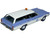 1970 Ford Galaxie Station Wagon Blue and White with Blue Interior Pan American Airlines Ground Crew Limited Edition to 180 pieces Worldwide 1/43 Model Car Goldvarg Collection GC-PAA-007