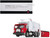 Peterbilt 520 Refuse Garbage Truck with Wittke Front Loader and Trash Bin Red and White 1/34 Diecast Model First Gear FG10-4335