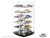 Acrylitower Showcase 24 Car Display Desktop Spinner with Cover Mijo Exclusives for 1/64 Scale Models MJ17032