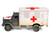 Opel Blitz Kfz 305 Ambulance Gray and White Weathered German Army Armoured Fighting Vehicle Series 1/32 Diecast Model Forces of Valor FOV-801101A
