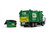 Mack LR Garbage Truck with McNeilus Meridian Front Load Refuse Body White and Green with Refuse Bin Waste Management 1/64 Diecast Model First Gear 60-1796D