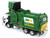 Mack LR Garbage Truck with McNeilus Meridian Front Load Refuse Body White and Green with Refuse Bin Waste Management 1/64 Diecast Model First Gear 60-1796D