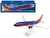 Boeing 737 MAX 8 Commercial Aircraft Southwest Airlines N872CB Blue with Red and Orange Stripes Snap Fit 1/130 Plastic Model Skymarks SKR1140