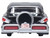 1957 Mercury Montclair Tuxedo Black 1/87 (HO) Scale Diecast Model Car Oxford Diecast 87MT57005